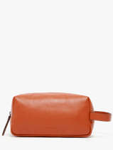 Trousse De Toilette Flandres Cuir Etrier Orange flandres EFLA920M