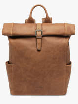 Sac  Dos Spider 2 Compartiments Cuir Etrier Marron spider ESPI8102