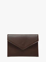 Leather Document Holder Madras Etrier Brown madras EMAD054