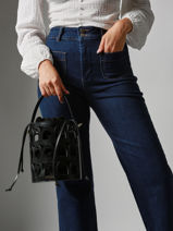 Bucket Bag Epona Leather Etrier Black epona EEPO136M-vue-porte