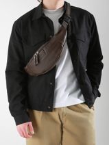 Sac Banane Flandres Cuir Etrier Marron flandres EFLA735M-vue-porte