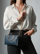 Handbag Tradition Leather Etrier Blue tradition ETRA052M-vue-porte