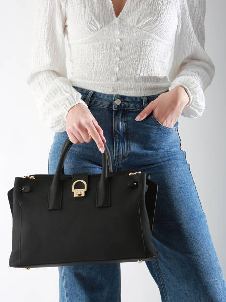 Satchel M Equestre Leather Etrier Black equestre EEQT142M other view 1