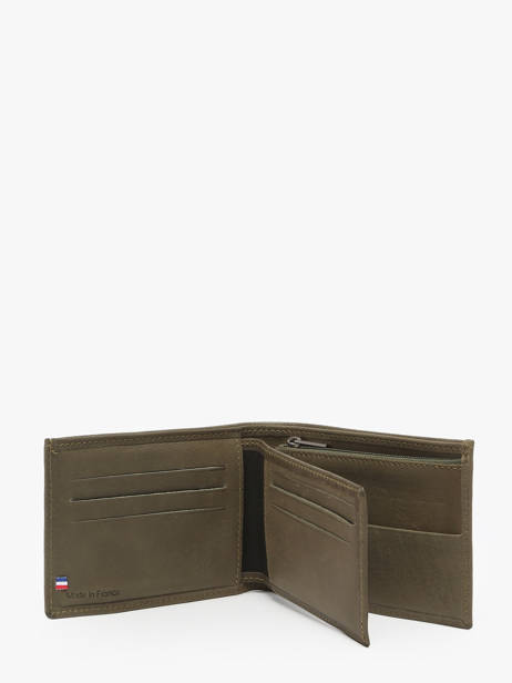 Leather Wallet Oil Etrier Green oil EOIL438 other view 1