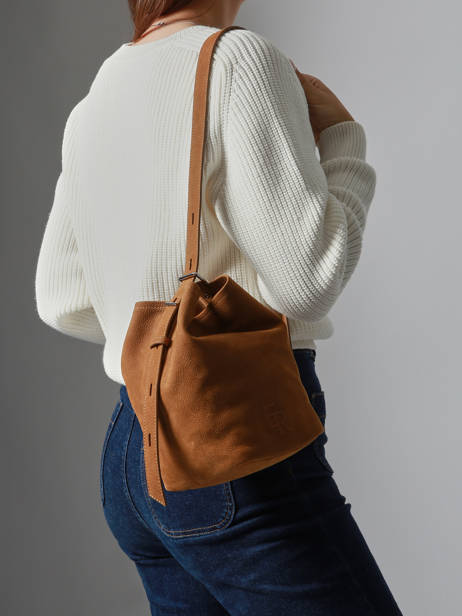 Shoulder Bag Backpack S Cavalier Nubuck Leather Etrier Brown cavalier nubuck ECAN126S other view 3